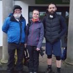 Our Ben Nevis mountaineers John McCallion, Joanne Toner and Derek Lishman.