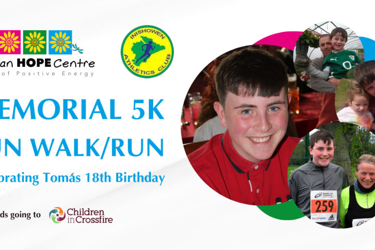 Blog: GERALDINE MULLAN ANNOUNCES FUNDRAISING 5K WALK/RUN FOR CHILDREN IN CROSSFIRE MEMORIAL 5K TOMÁS MULLAN